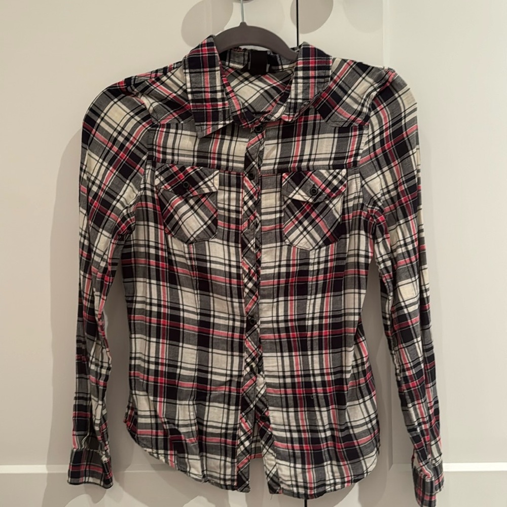 Plaid H&M US 2 blouse